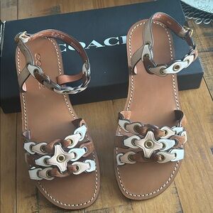 Coach leather sandals